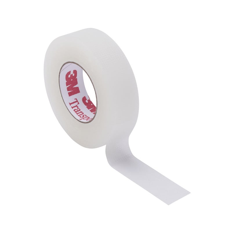 3M Transpore H Fixierpflaster - transparente Klebebandrolle zur sicheren Katheterfixierung - Med-Praxisbedarf