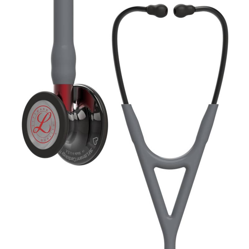 Littmann Cardiology IV Heart-Edition Stethoskop Detailansicht - Bruststück mit Herz-Gravur und Schlauch - Med-Praxisbedarf