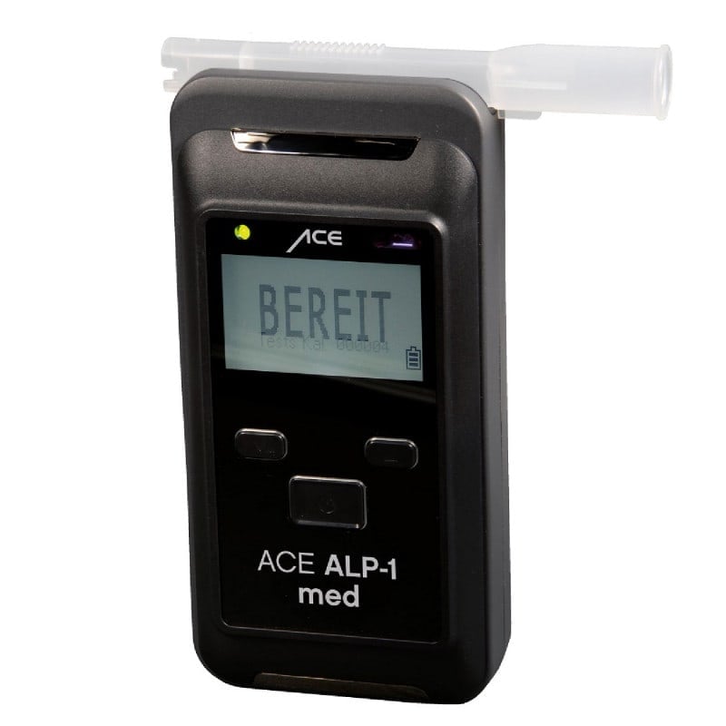 ACE ALP-1 med Alkoholtester - Gerät für medizinische Atemalkoholmessung, zuverlässig und präzise - Med-Praxisbedarf