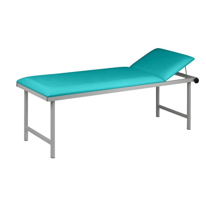 Medizinische Liege für EKG-Untersuchungen - verstellbares Kopfende, Höhe 65 cm, robust - Med-Praxisbedarf