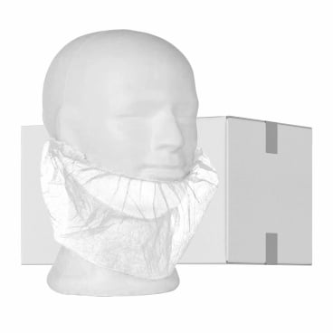 Weiße Bartmaske aus Polypropylen - MED-COMFORT Einwegmaske für hygienische Bereiche - Med-Praxisbedarf