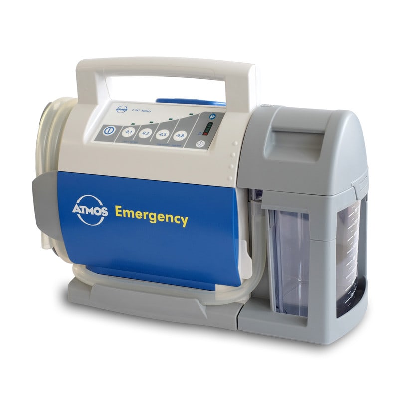 Notfall-Absaugpumpe ATMOS E341 Battery - Mobile Absaugung von Sekreten und Körperflüssigkeiten - Med-Praxisbedarf