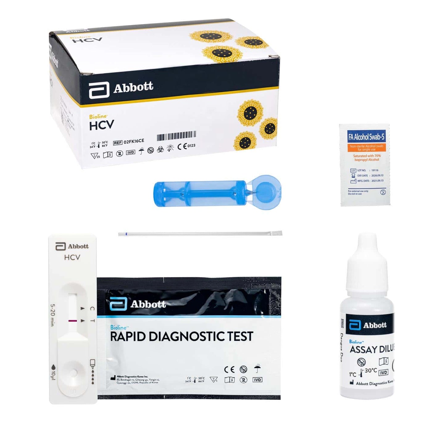 HCV Schnellteststreifen Bioline - detaillierte Anleitung, für professionellen Gebrauch - Med-Praxisbedarf