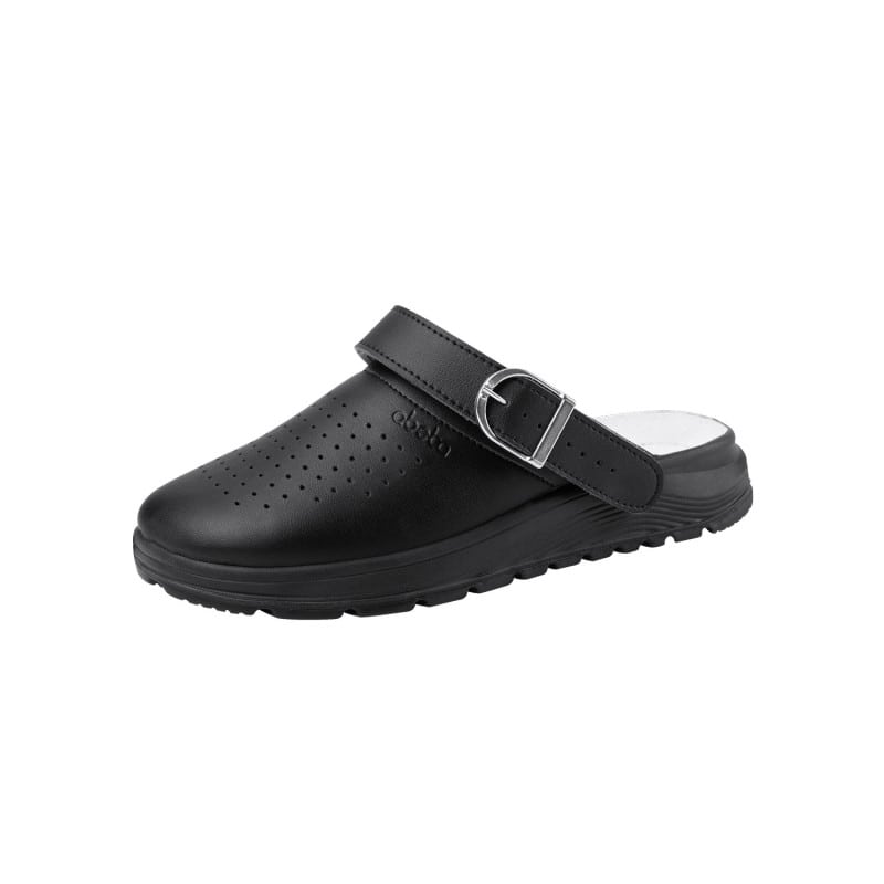 Arbeitsschuhe Clogs ACTIVE mit Perforation - ergonomische Passform in Schwarz - Med-Praxisbedarf