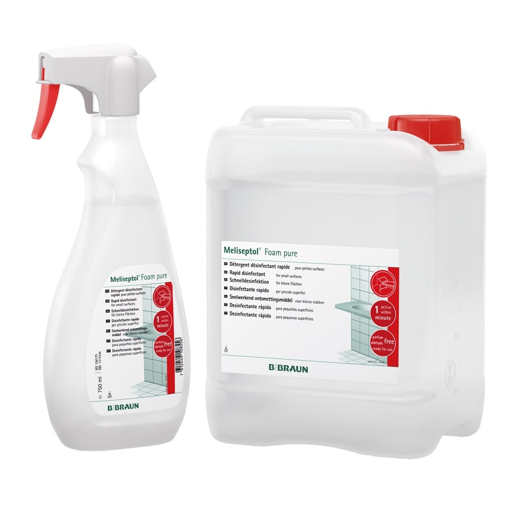 Meliseptol Foam pure Desinfektionsschaum - für kleine Flächen, vermeidet Aerosolbildung - Med-Praxisbedarf