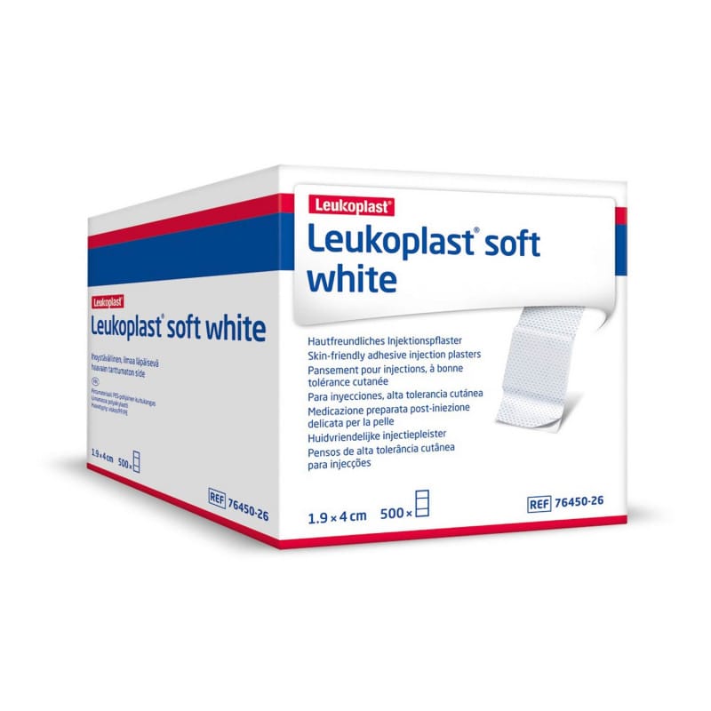 Leukoplast soft white Injektionspflaster - speziell für Punktionswunden nach Blutentnahme - Med-Praxisbedarf
