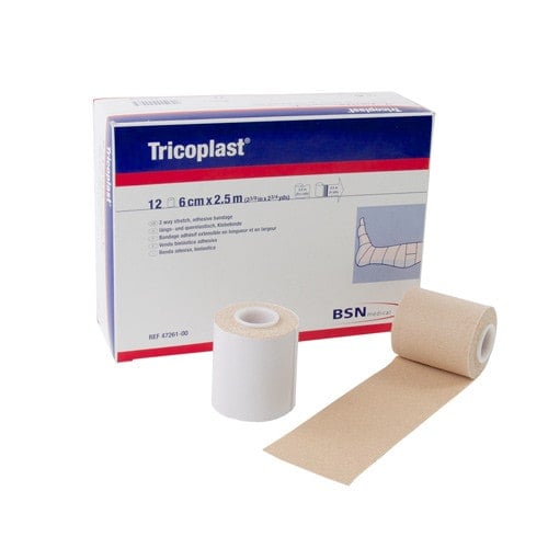 Tricoplast Klebebinde 2,5m Länge - längs- und querelastisch, Acrylat-Klebemasse von BSN medical - Med-Praxisbedarf