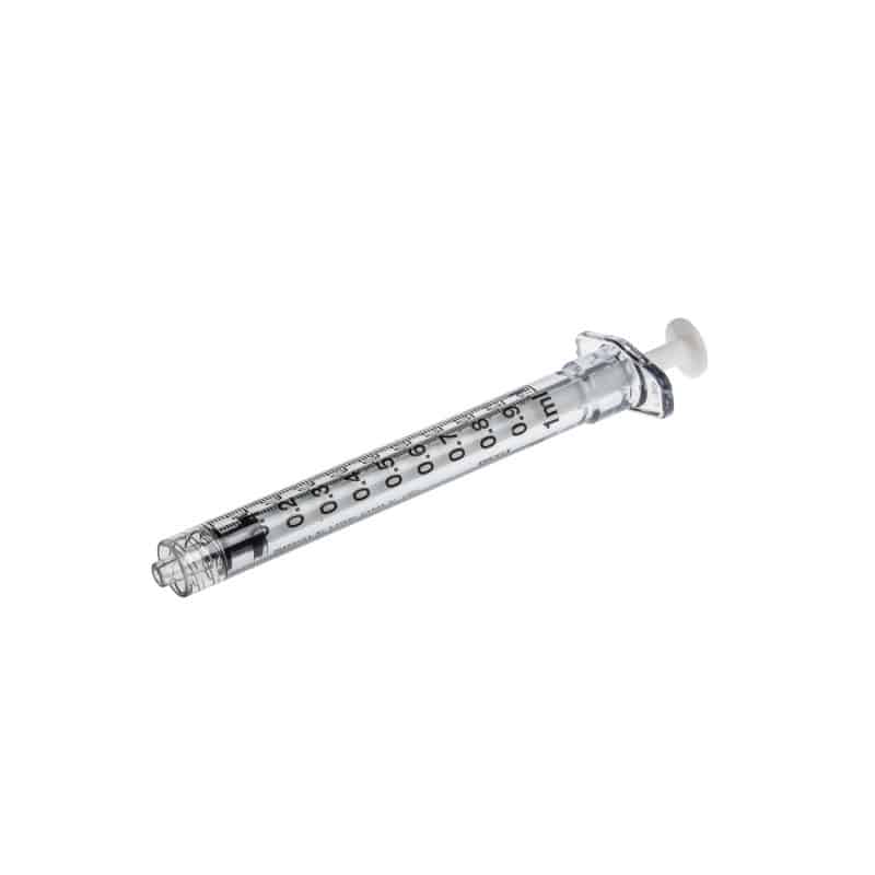 BD Plastipak Luer-Lock-Spritze 1ml - Einmalspritze mit klarem Zylinder und Luer-Lock-Anschluss - Med-Praxisbedarf
