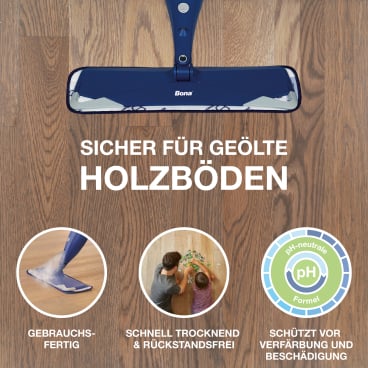 Bona Holzbodenreiniger geölt - spezielles Mittel, schnell trocknend - Med-Praxisbedarf