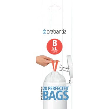 5-Liter Müllbeutel von Brabantia Typ B - robuste Tüten für medizinische Eimer - Med-Praxisbedarf