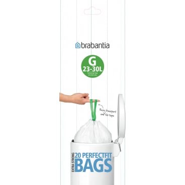 Brabantia Müllbeutel Serie G 30 Liter Volumen - passgenau ohne überstehende Ränder - Med-Praxisbedarf
