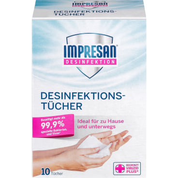 Stapel IMPRESAN Desinfektionstücher - einzeln verpackt für maximale Hygiene - Med-Praxisbedarf
