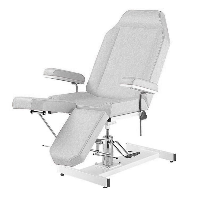 Fußpflegestuhl CARINA Medical Seitenansicht - ergonomisches Design, schwarzes Kunstleder - Med-Praxisbedarf