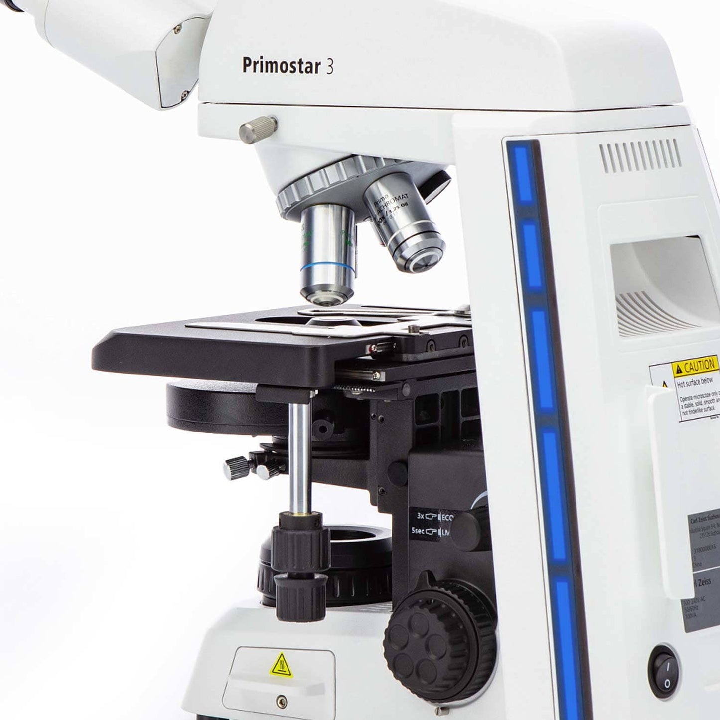 Zeiss Primostar 3 NCG-Objektive - Detailaufnahme der Objektive für deckglasfreie Proben - Med-Praxisbedarf