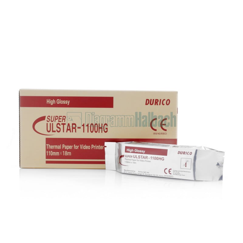 Ulstar 1100HD Videoprinter-Papier - Thermopapier mit glänzender Oberfläche - Med-Praxisbedarf