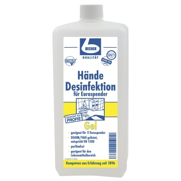 Dr. Becher Hände Desinfektion Gel - gebrauchsfertig, hautschonend und rückfettend - Med-Praxisbedarf
