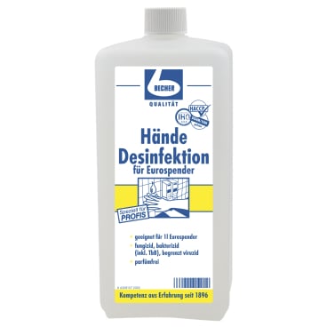 Händedesinfektion von Dr. Becher - professionelles Desinfektionsmittel für medizinische Bereiche - Med-Praxisbedarf