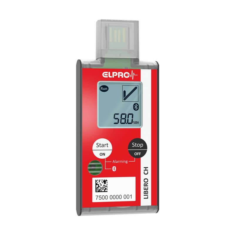 LIBERO CH Datenlogger von ELPRO - Präzise Überwachung von Temperatur und Luftfeuchtigkeit - Med-Praxisbedarf