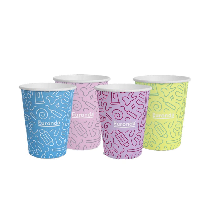 Monoart Mundspülbecher Graffiti - Einwegbecher für Patienten, buntes Design - Med-Praxisbedarf