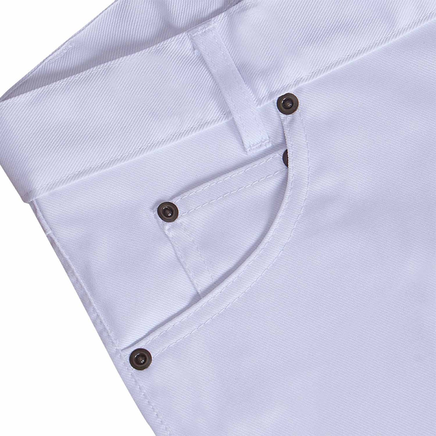 Detailansicht Herrenjeans Jeff - strapazierfähiges Mischgewebe mit hohem Polyester-Anteil von Edelweiss - Med-Praxisbedarf