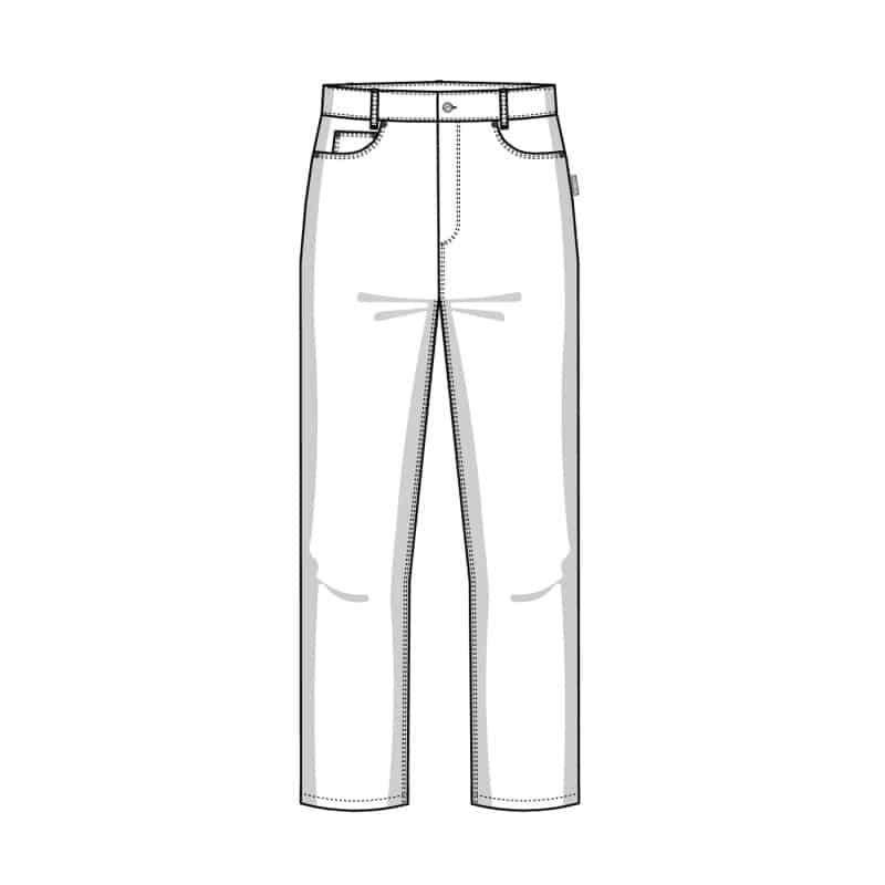 Herrenjeans Jeff klassische Arbeitshose - Stretch-Mischgewebe, professioneller Einsatz - Med-Praxisbedarf