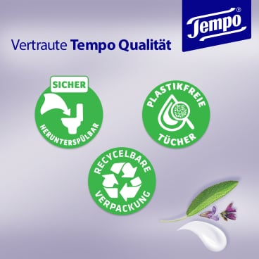 Tempo Natural Skin Balance Packung - feuchte Toilettentücher für sensible Haut, klinikgeeignet - Med-Praxisbedarf