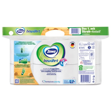 Zewa Bewährt Toilettenpapier 3-lagig - mit Strohanteil für medizinische Einrichtungen - Med-Praxisbedarf