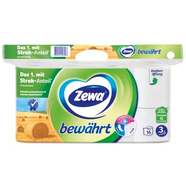 Zewa Bewährt Toilettenpapier mit Strohanteil - 3-lagig, für medizinische Einrichtungen - Med-Praxisbedarf