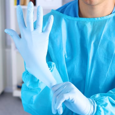 Nitrilhandschuh Safe Super Stretch blau - stark dehnbare Einmalhandschuhe puderfrei - Med-Praxisbedarf