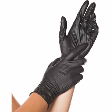 HYGOSTAR Nitrilhandschuhe schwarz Safe Light - Medizinische Einmalhandschuhe, latexfrei und puderfrei - Med-Praxisbedarf