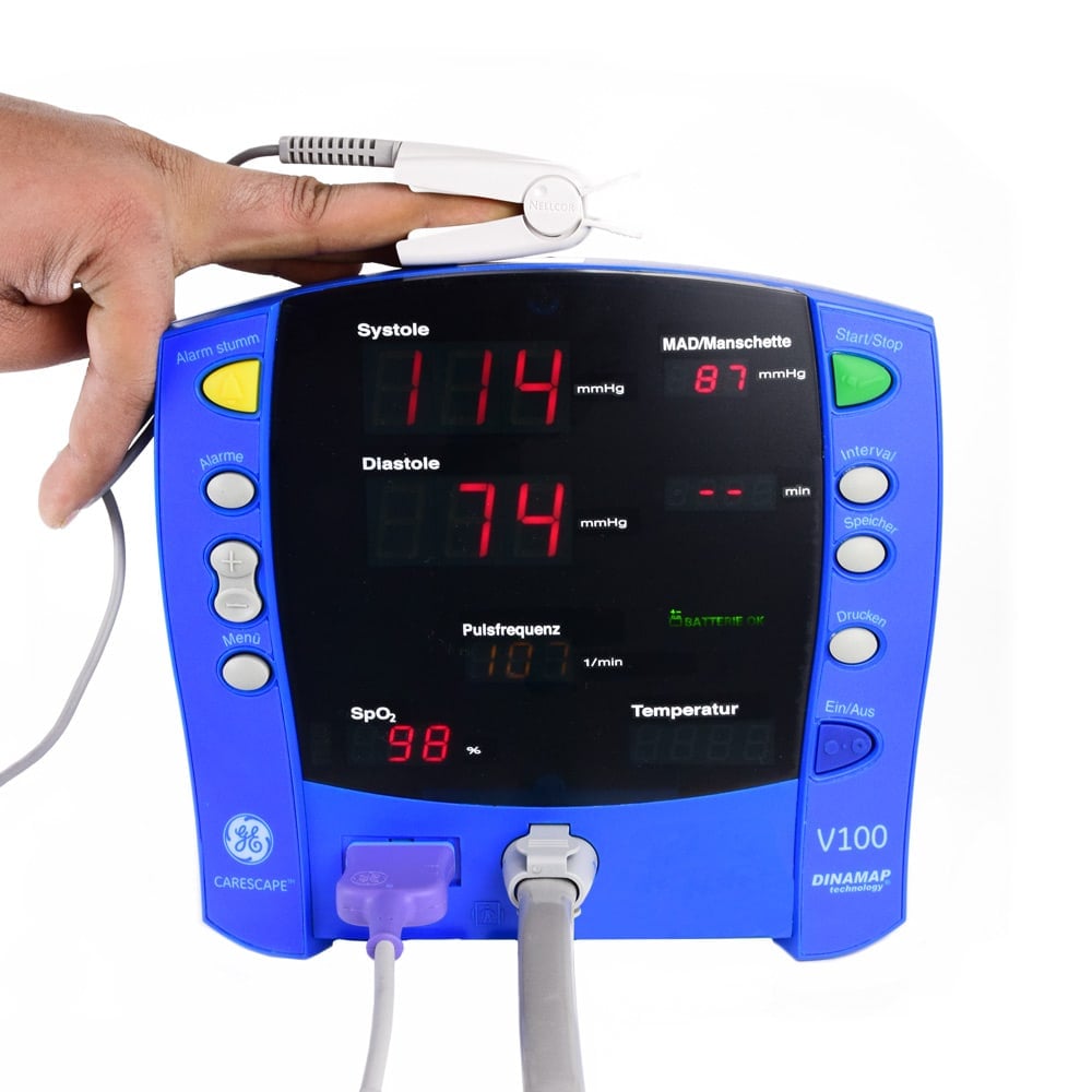 GE Carescape V100 Monitor DE - vielseitiges Gerät für kontinuierliche Vitaldaten-Überwachung - Med-Praxisbedarf