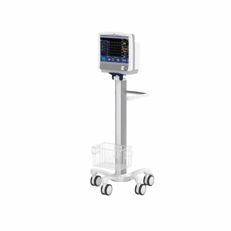 GE Rollstativ für Monitor B105 und B125 - mobiles Gestell mit Griffstange und Bremsen - Med-Praxisbedarf