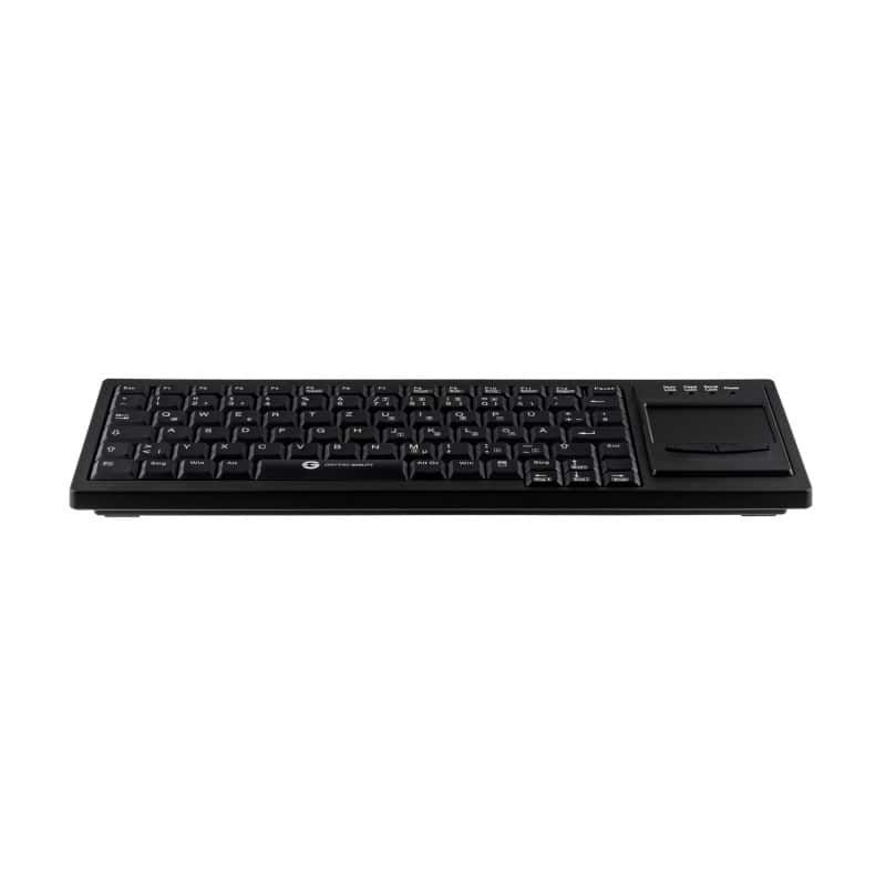 CLEANTYPE XTRA Touch WL Tastatur Frontansicht - weiße, wasserabweisende Medizingerätetastatur - Med-Praxisbedarf