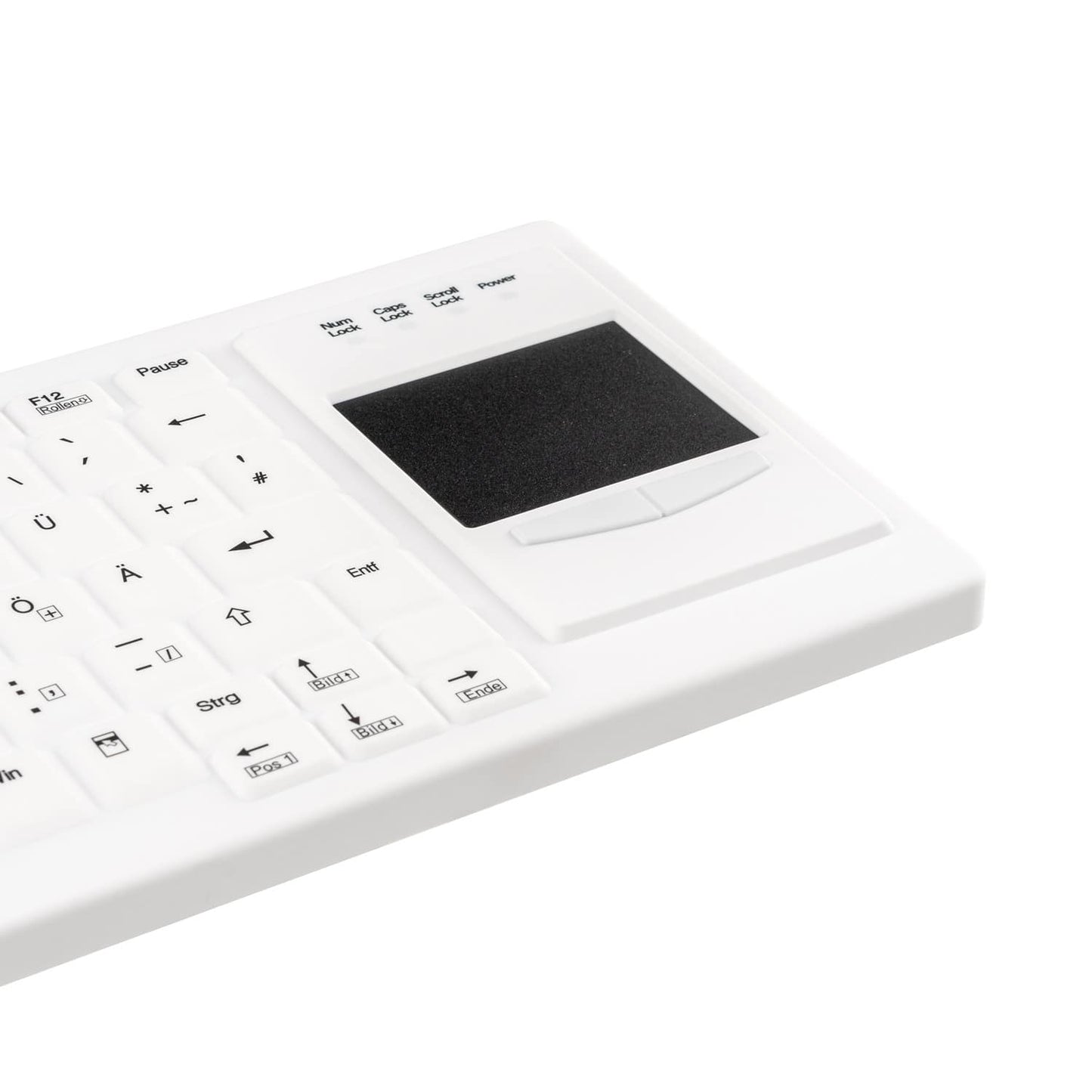 Cleantype Xtra Touch Protect Tastatur Detailansicht - integriertes Touchpad, deutsche Tastenbelegung - Med-Praxisbedarf