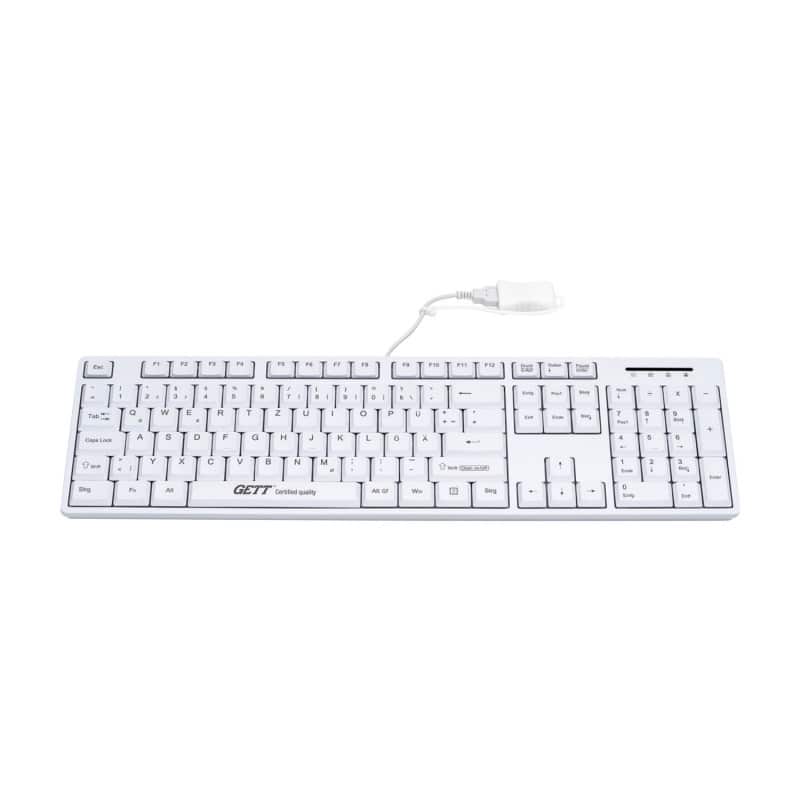 GETT Kunststoff-Tastatur IP68 Detailansicht - robustes Gehäuse, IP68-zertifiziert gegen Staub und Wasser - Med-Praxisbedarf