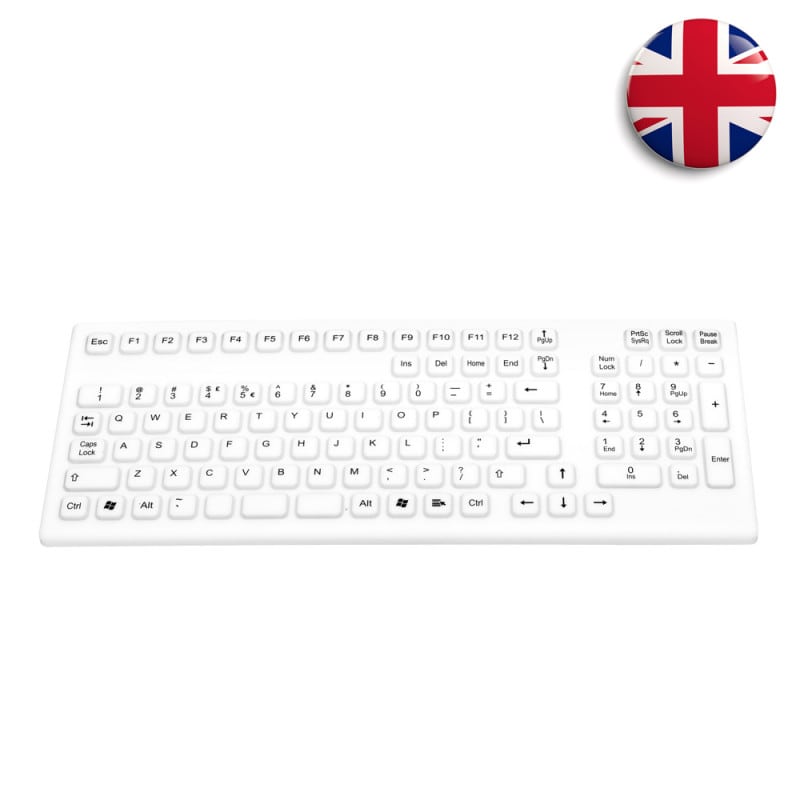 Silikon-Tastatur GETT in Nahaufnahme - hochwertige Verarbeitung, ideal für hygienesensible Bereiche - Med-Praxisbedarf