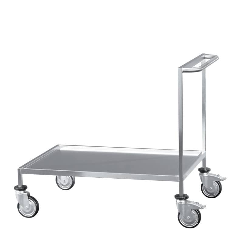 Palettenwagen aus Chromnickelstahl - robuster Transportwagen für Klinik und Praxis - Med-Praxisbedarf