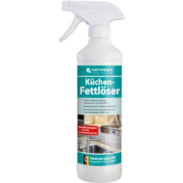 Küchen-Fettlöser als effektiver Hygiene-Reiniger - HOTREGA® gegen Öl- und Fettablagerungen - Med-Praxisbedarf