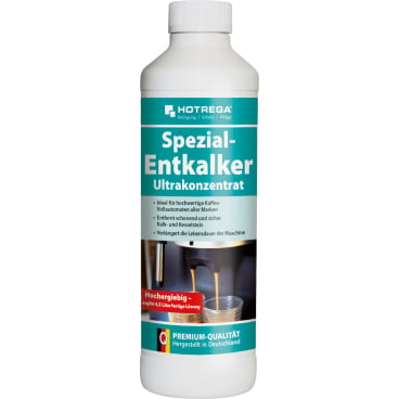 Spezial-Entkalker materialschonend als Ultrakonzentrat - HOTREGA® für Kaffeemaschinen-Reinigung - Med-Praxisbedarf