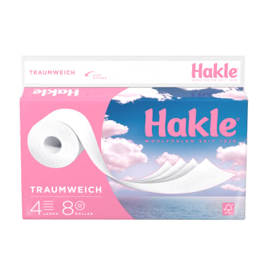 Hakle Traumweich Toilettenpapier - mit Wohlfühlkissen und Luftpolstern - Med-Praxisbedarf
