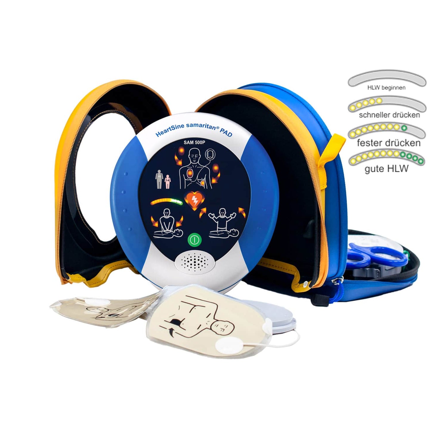 HeartSine samaritan PAD 500P Defibrillator - unterstützt effiziente HLW-Maßnahmen - Med-Praxisbedarf