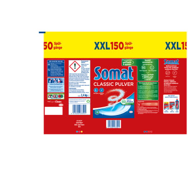 Somat Classic Pulverrein Geschirrspülmittel - Pulver für professionelle Spülmaschinen, 2,5 kg Eimer - Med-Praxisbedarf