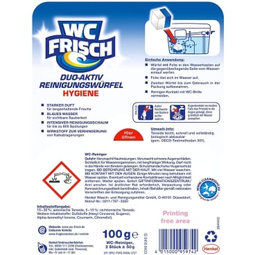 WC Frisch Duo-Aktiv Reinigungswürfel 2in1 - hygienische WC-Pflege für Praxis und Klinik - Med-Praxisbedarf