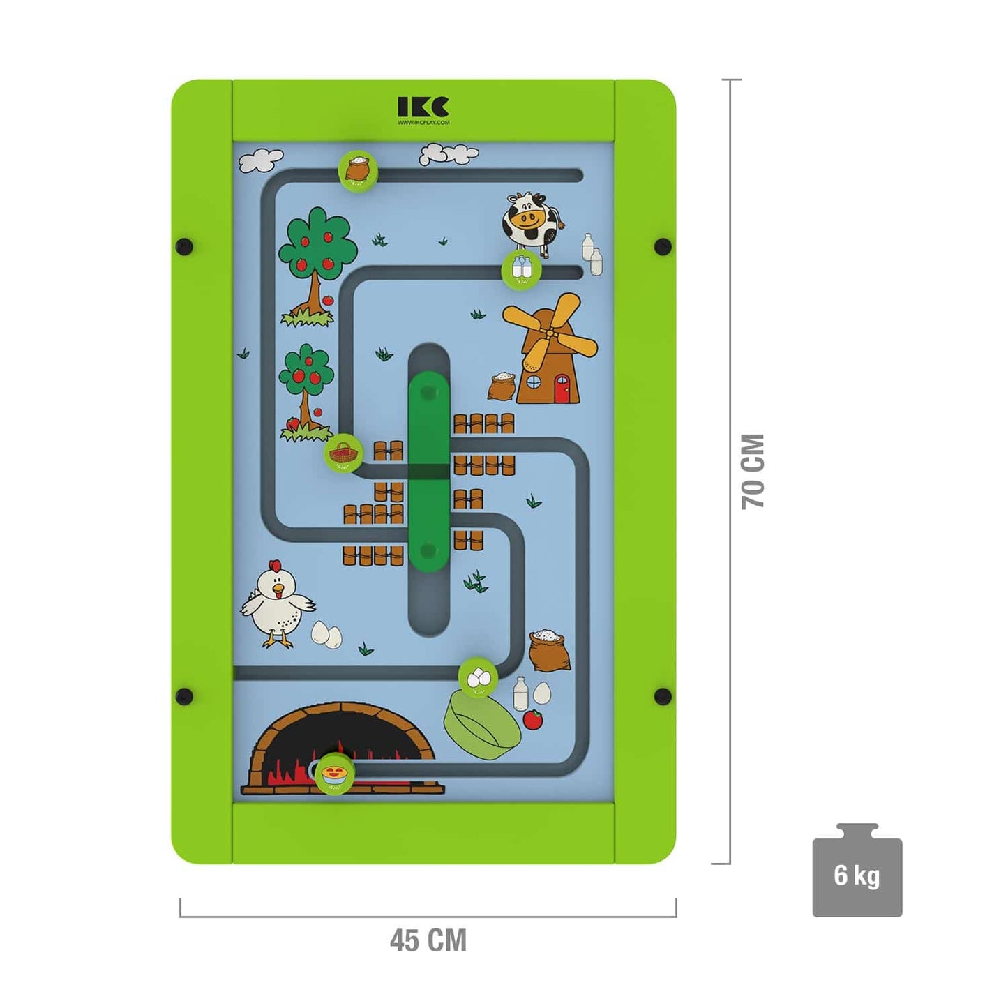 IKC Spielmodul Apfelkuchenfabrik - Schiebespiel zur Herstellung von Apfelkuchen in Einzelschritten - Med-Praxisbedarf