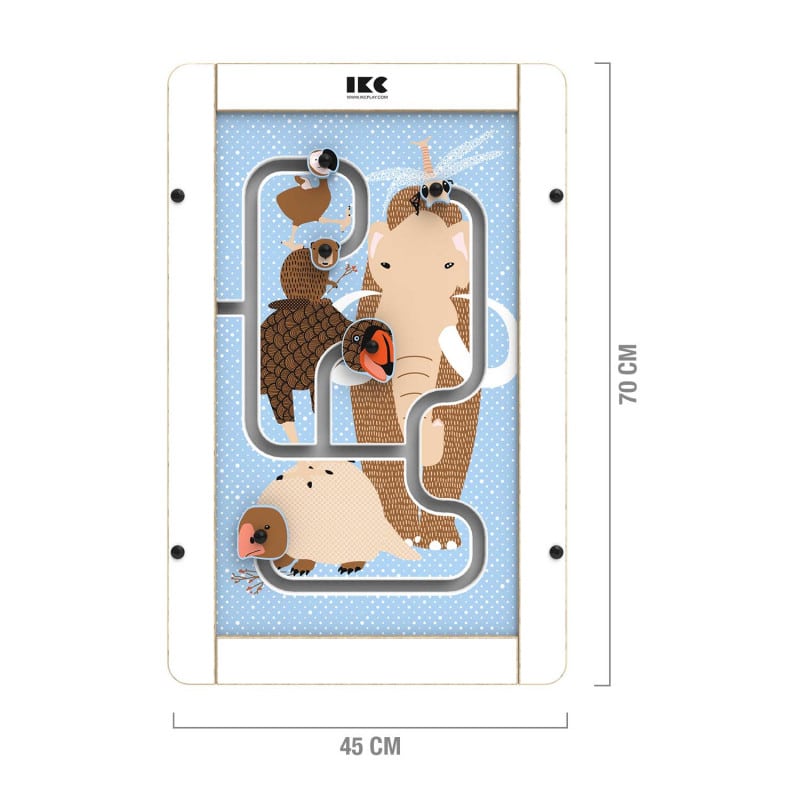 Ice Age Spielplatte Sortierspiel - Mit Mammut und Eiszeit-Tieren, 70x45 cm - Med-Praxisbedarf