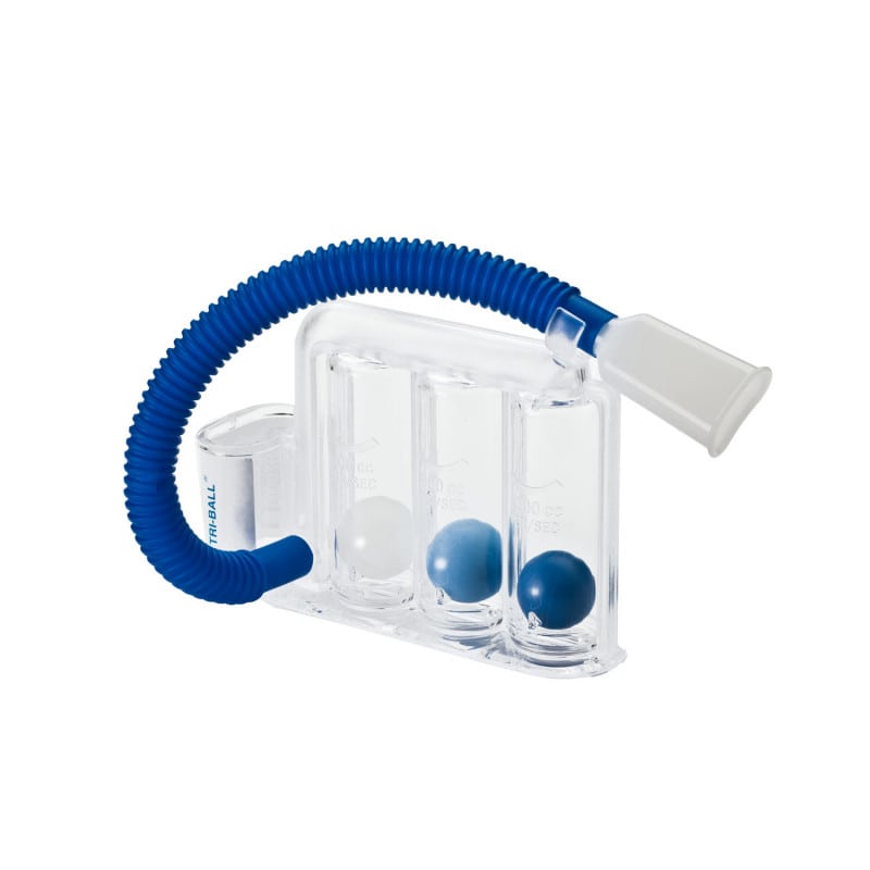 Tri-Ball Atemtrainer - für die Atemtherapie nach bronchopulmonalen Eingriffen, breites Flow-Spektrum - Med-Praxisbedarf