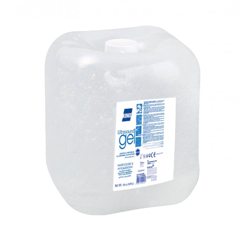 Konix Ultraschall Gel Clear 5 Liter Gebinde - ökonomisches Kontaktgel für therapeutischen Ultraschall - Med-Praxisbedarf