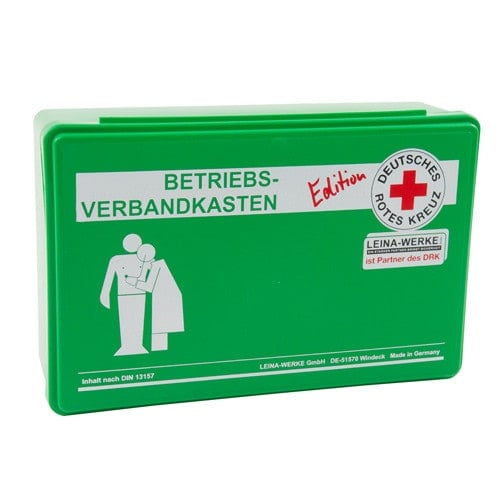 DIN 1315 Verbandkasten für Betriebe - geschlossener Erste-Hilfe-Koffer, praktisch und griffbereit - Med-Praxisbedarf
