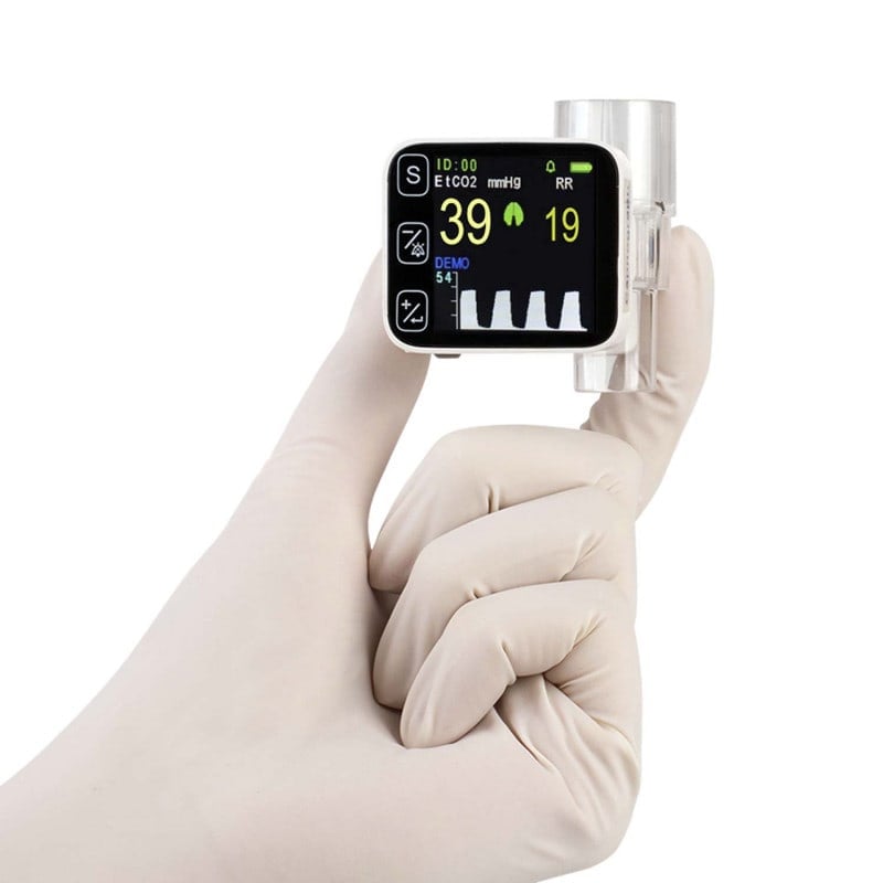 Capno Cube EtCO2 Kapnograph tragbar - Patientenüberwachung, Echtzeit-Kapnogramm, Lepu Medical - Med-Praxisbedarf