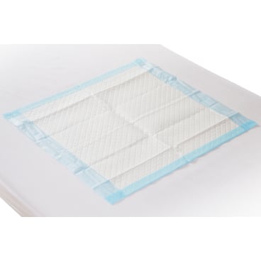 Lifemed Krankenunterlage blau ausgebreitet - saugstark, 60 cm breit - Med-Praxisbedarf